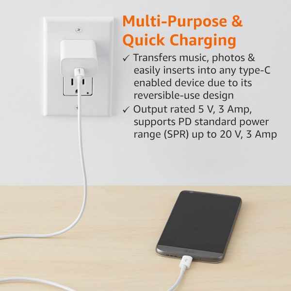 Amazon Basics USB-C to USB-C Fast Charger Cable, 480Mbps Spe... - Image 4