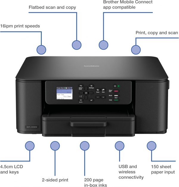 BROTHER DCP-J1310DW Wireless, A4 Inkjet Printer | All-in-one... - Image 3