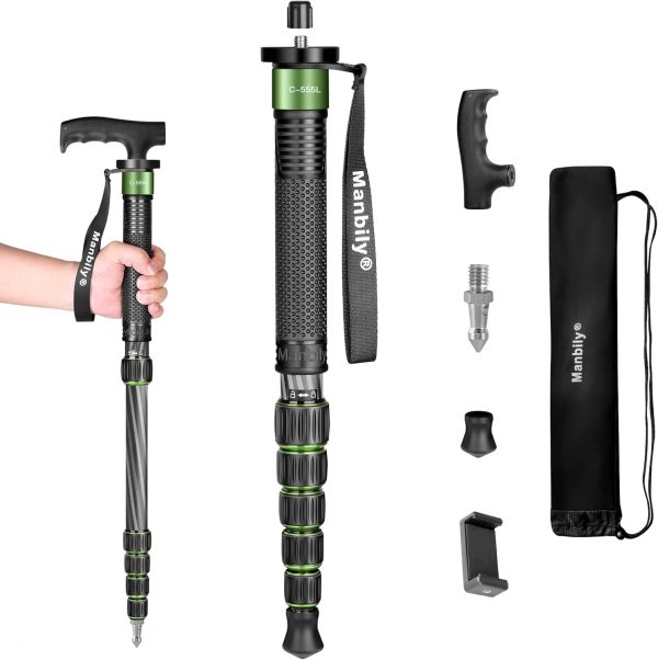 Camera Stand Monopod Manbily Walking Stick Monopods for Came... - Image 2