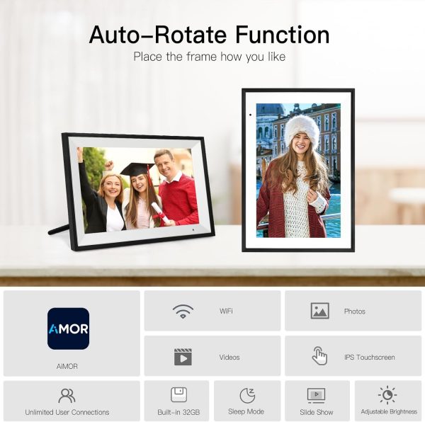 Funcare Digital Photo Frame 10.1 Inch, 1280 * 800 HD IPS Tou... - Image 5