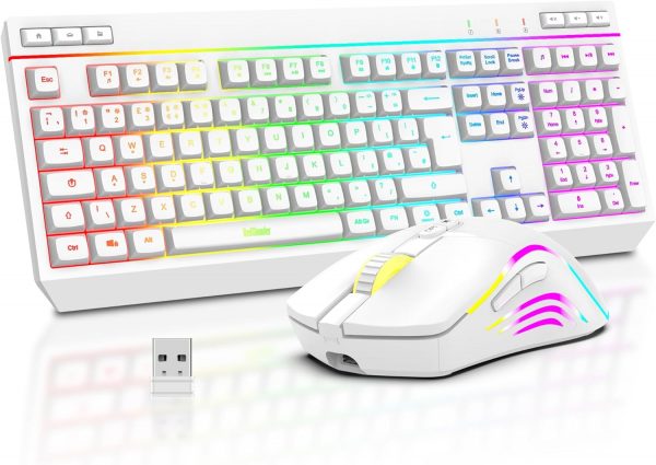 RedThunder K20 Wireless Keyboard and Mouse Combo, UK Layout ... - Image 2