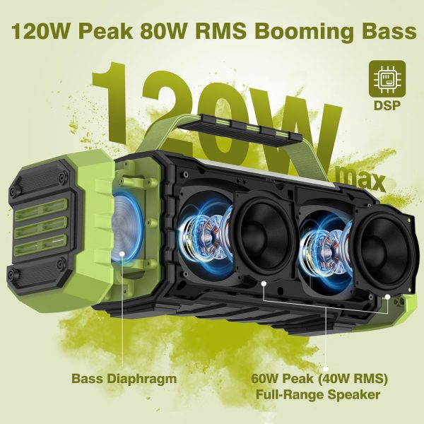 Portable Bluetooth Speaker 120W Peak 80W Wireless Speakers, ... - Image 3