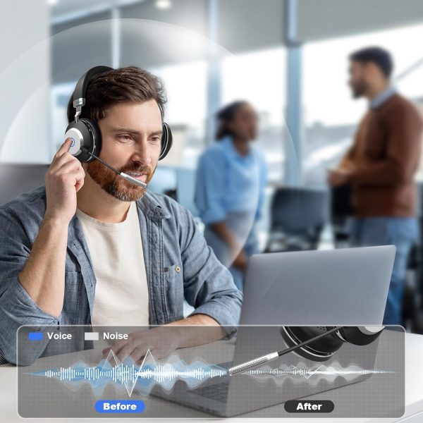 Wireless Bluetooth Headset with Microphone | Noise Cancellin... - Image 3