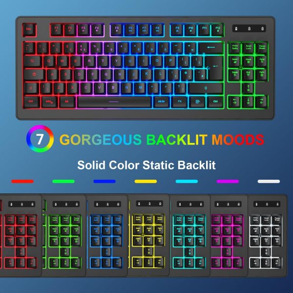 Rewurnth Wireless Gaming Keyboard and Mouse, UK Layout 75% T... - Image 3