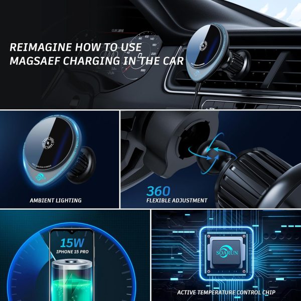 SOARUN Mag-Safe Car Mount Charger, 1.8kg Super Strong Magnet... - Image 6