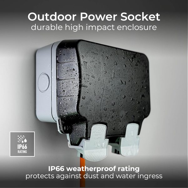 BG Electrical Outdoor Double Switched Power Wall Plug Socket... - Image 3
