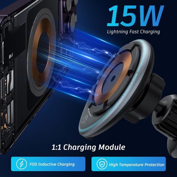 SOARUN Mag-Safe Car Mount Charger, 1.8kg Super Strong Magnet... - Image 2