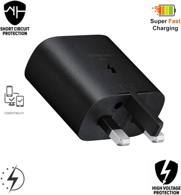 25W Samsung Fast Charger Plug With 1.2M USB C Cable Compatib... - Image 7