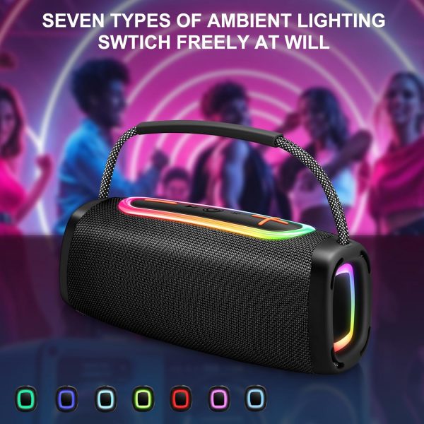 Portable Bluetooth Speaker with 24W Stereo Sound, BassUp, BT... - Image 4