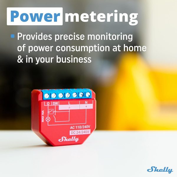 Shelly Plus 1PM | WLAN & Bluetooth Relay Switch With Power M... - Image 6