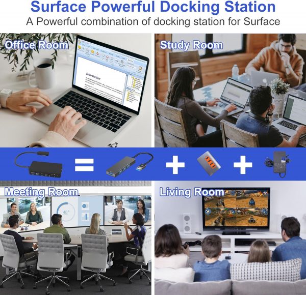 Microsoft Surface Docking Station with Triple Displays 2 HDM... - Image 10