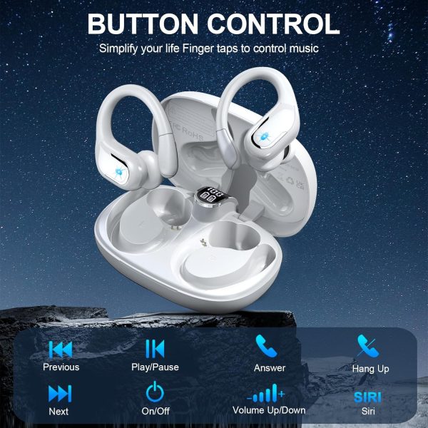 Wireless Earbuds, Bluetooth 5.4 Headphones Sport, 75H Hi-Fi ... - Image 3
