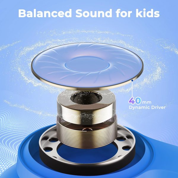 iClever BTH26 Active Noise Cancelling Headphones for Kids, 6... - Image 6