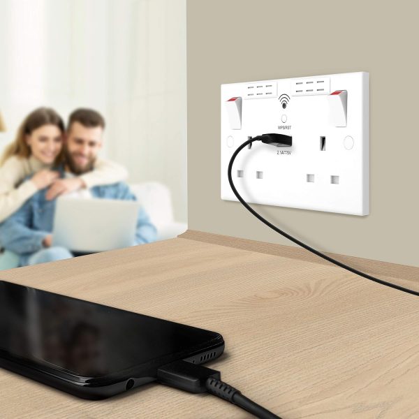 BG Electrical Double Switched Power Wall Plug Socket with Ty... - Image 8