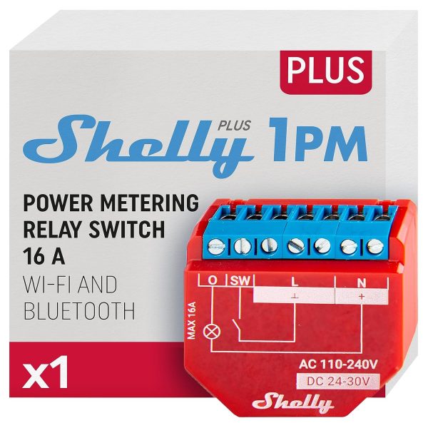 Shelly Plus 1PM | WLAN & Bluetooth Relay Switch With Power M... - Image 2