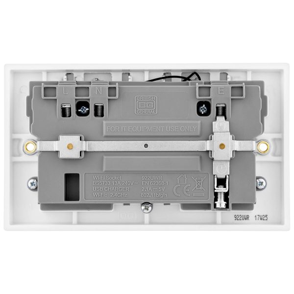 BG Electrical Double Switched Power Wall Plug Socket with Ty... - Image 5