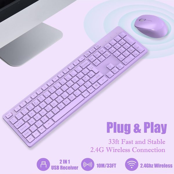 LeadsaiL Wireless Keyboard and Mouse Set, 2.4GHz USB Compute... - Image 3