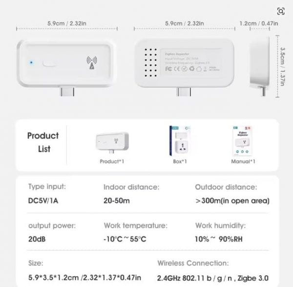 Zigbee 3.0 Signal Repeater – Type-C Powered Wireless Zigbee ... - Image 4