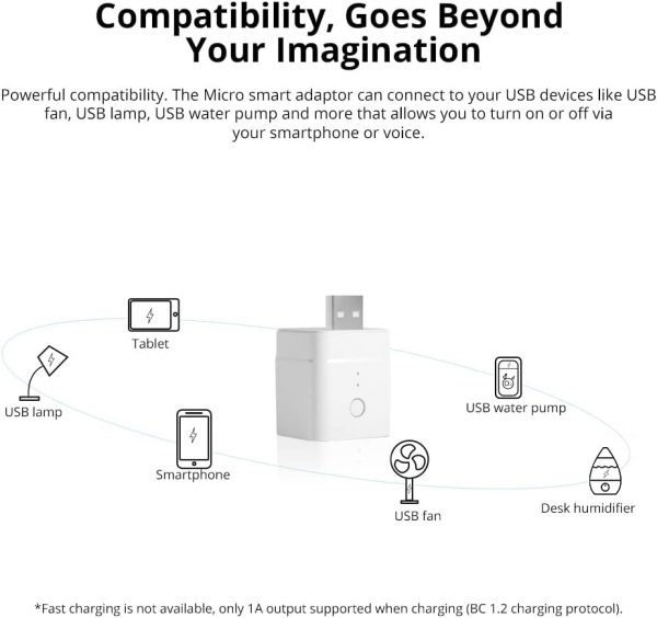 SONOFF Micro USB Smart WiFi Adaptor 5V, Smart Switch for Typ... - Image 3