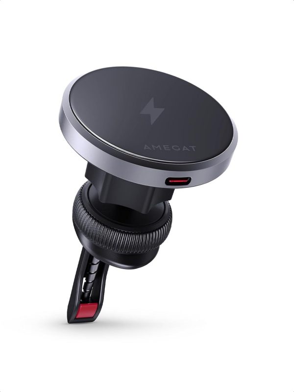 AMEGAT Car Mount Charger, Qi2 Certified 15W Ultra-Fast Magne... - Image 2