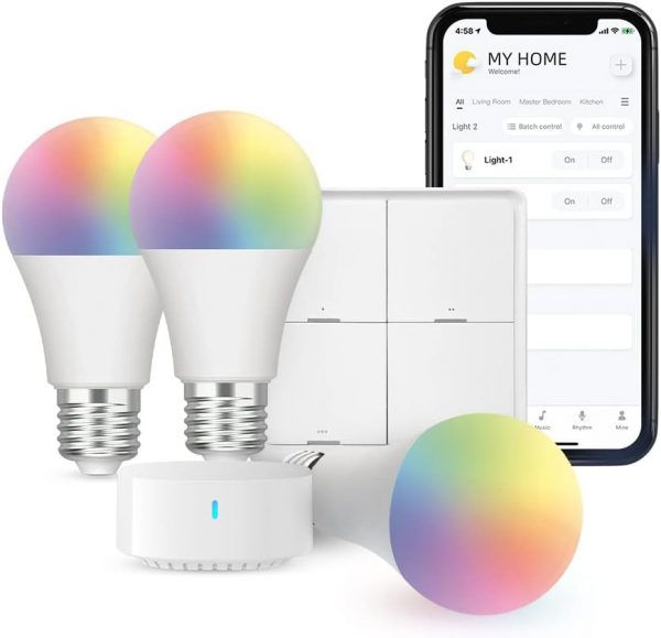 Broadlink Smart Home FastCon Starter Kit - Includes 3 Bulbs,... - Image 2