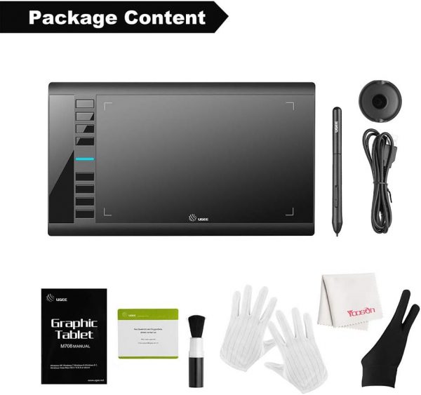 UGEE M708 Drawing Tablet,10x6in 3D Digital Graphics Tablet w... - Image 8