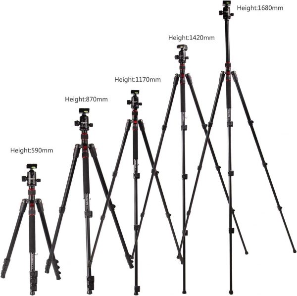 POLAM-FOTO 168.2cm/66.22" Camera Tripod, Made of Aluminum Al... - Image 6