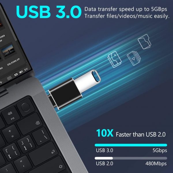 AXFEE USB to USB C Adapter, 2PCS USB C to USB and 2PCS USB t... - Image 6