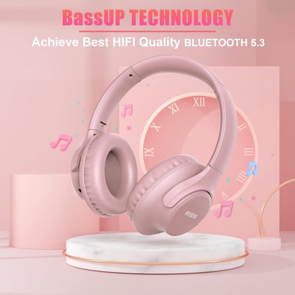 KVIDIO Bluetooth Headphones Over Ear, 65 Hours Playtime Wire... - Image 3