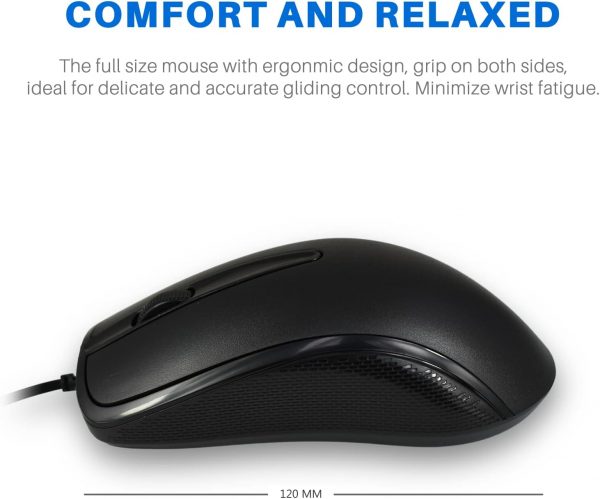 Combrite Wired Keyboard and Mouse Set, Full Size UK Layout K... - Image 6