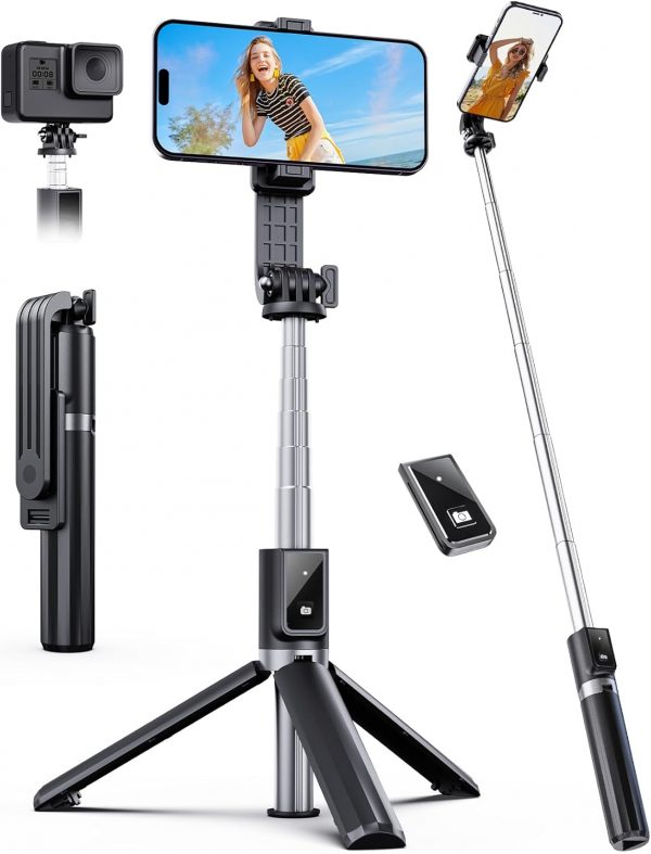 ANXRE Selfie Stick Travel Tripod, Extendable 360° Rotatable ... - Image 2