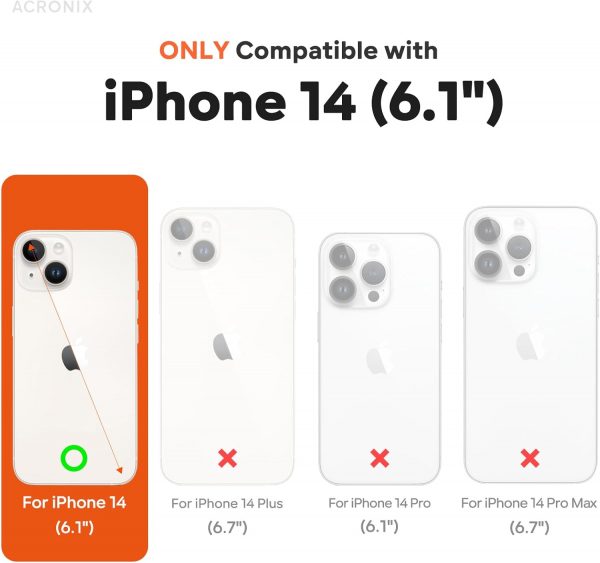 ACRONIX Compatible with iPhone 14 Case 6.1",with 1 x Screen ... - Image 3