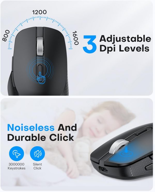 OMOTON Wireless Bluetooth Keyboard Mouse Rechargeable for Ma... - Image 5