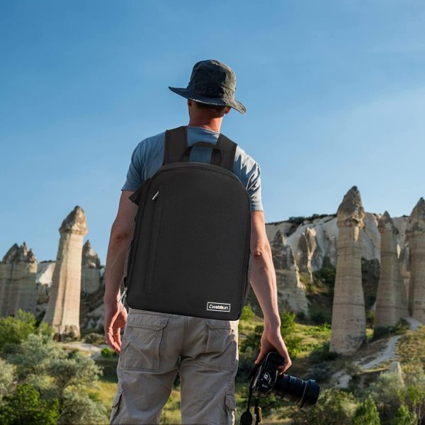 Cwatcun Camera Backpack Bag with Tripod Holder Anti-Theft Wa... - Image 8