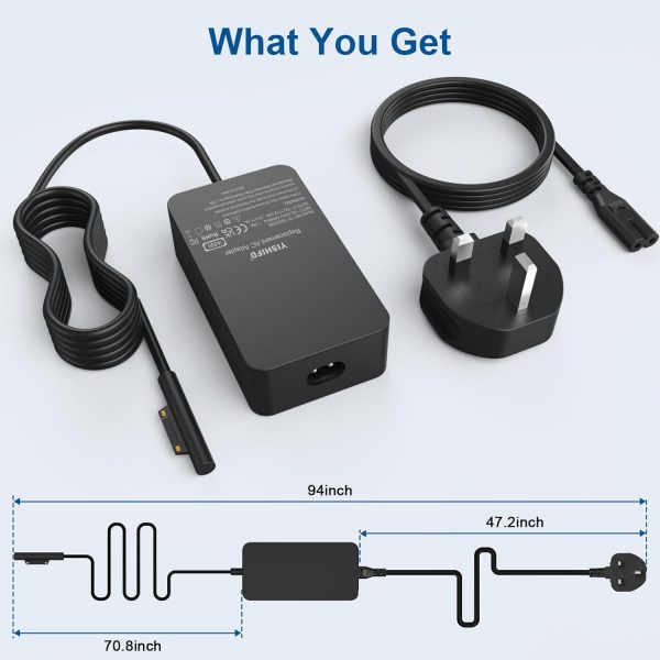 Surface Charger for Microsoft Surface Pro 9/Pro 8/Pro X/Pro ... - Image 8