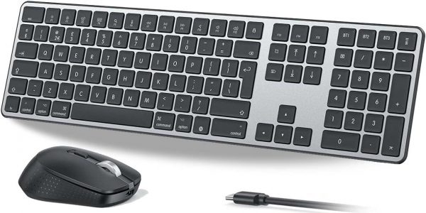 OMOTON Wireless Bluetooth Keyboard Mouse Rechargeable for Ma... - Image 2