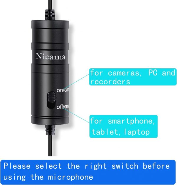 Nicama LVM1 3.5mm Lavalier Lapel Microphone with Windscreen ... - Image 5