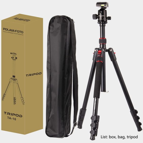 POLAM-FOTO 168.2cm/66.22" Camera Tripod, Made of Aluminum Al... - Image 10