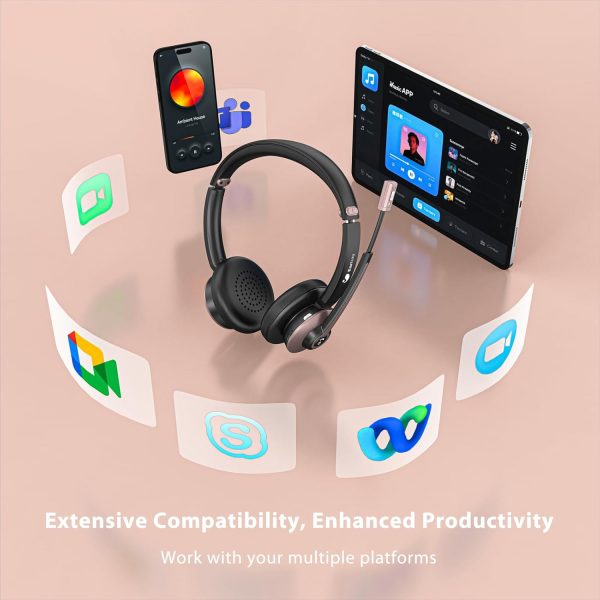 Bluetooth Headset, Wireless Headphones with Microphone Noise... - Image 7