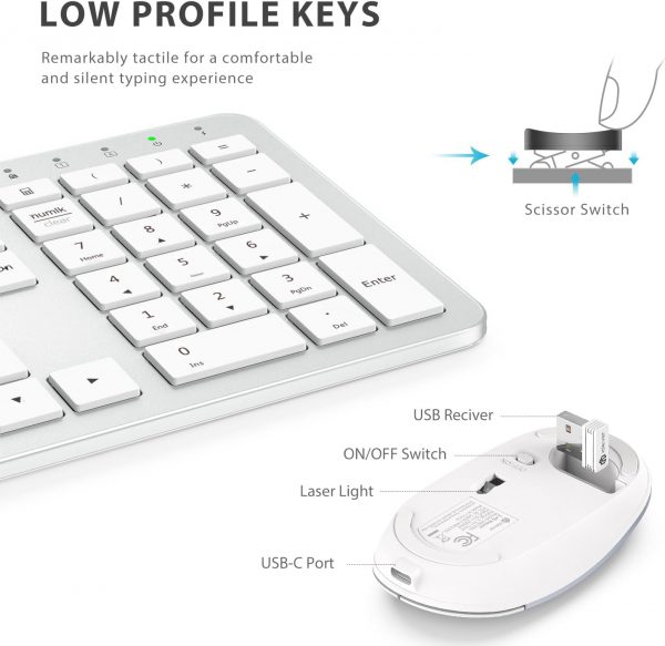 Wireless Keyboard and Mouse Set, iClever Keyboard and Mouse ... - Image 3