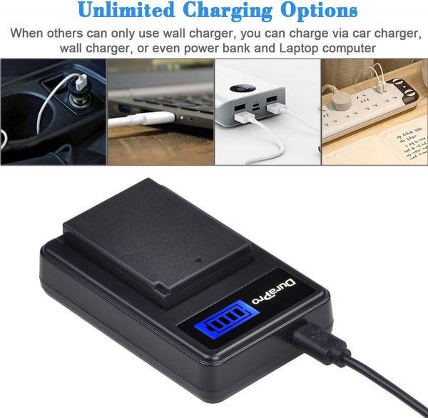 DuraPro LP-E10 Rapid LCD Battery Charger for Canon EOS 1100D... - Image 3
