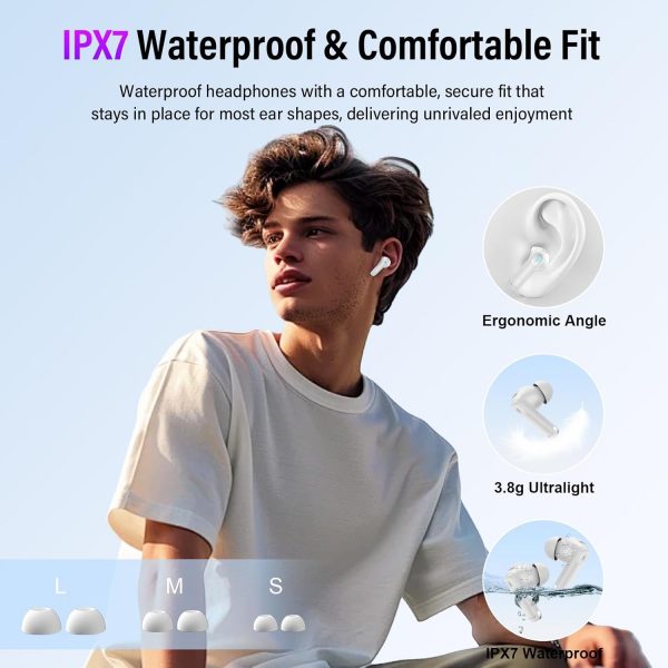 Thunelec Wireless Earbuds, 48H Smart Touch Screen Ear Buds B... - Image 6