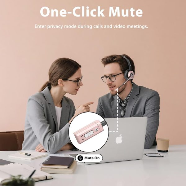Bluetooth Headset, Wireless Headphones with Microphone Noise... - Image 4