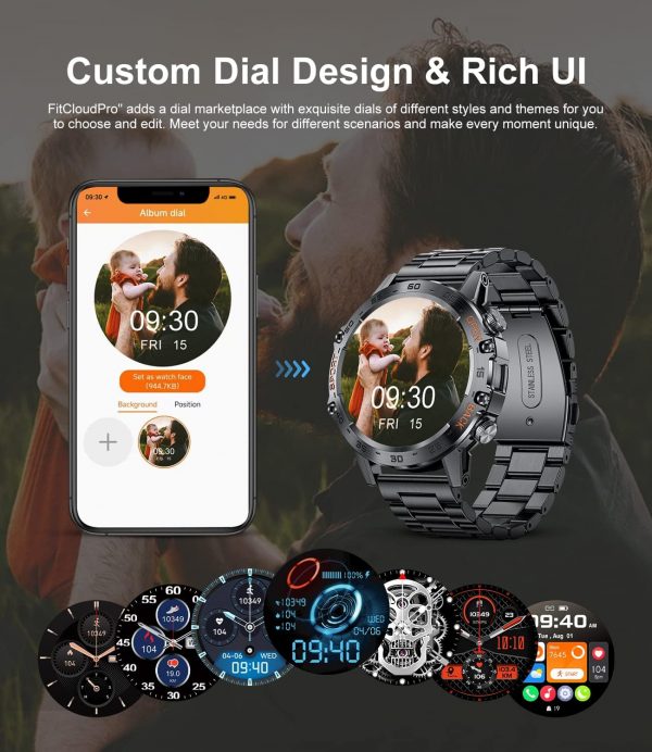 Military Smart Watch for Men, Smart Watches with Bluetooth V... - Image 7