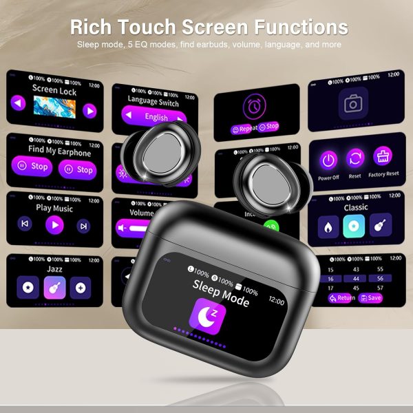 Wireless Sleep Earbuds with Smart Touch Screen, Bluetooth 5.... - Image 5
