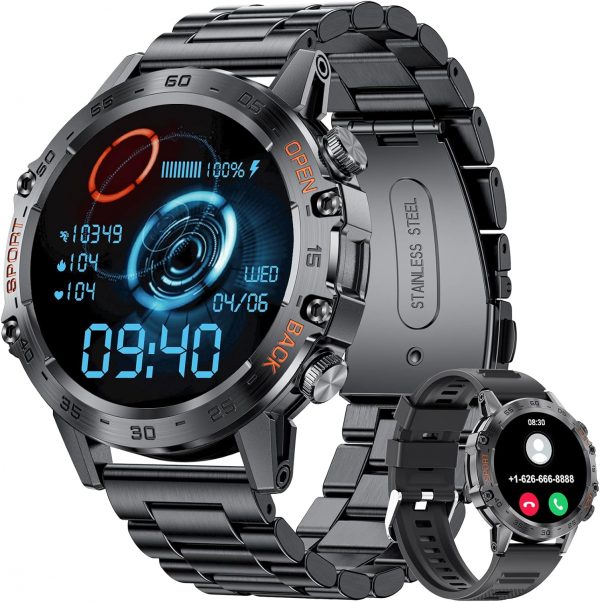 Military Smart Watch for Men, Smart Watches with Bluetooth V... - Image 2