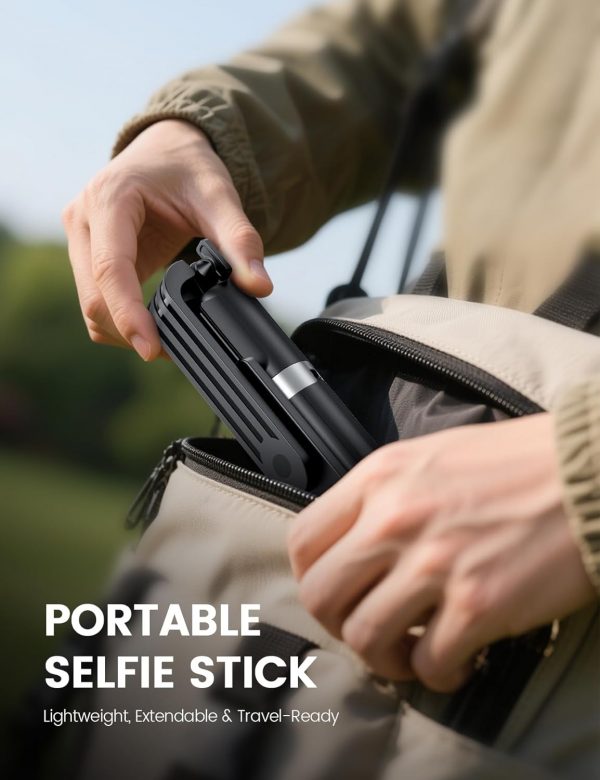 ANXRE Selfie Stick Travel Tripod, Extendable 360° Rotatable ... - Image 8