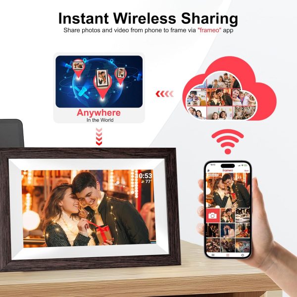 Hesmor 64GB Frameo Digital Photo Frame WiFi 10.1 Inch, 1280x... - Image 4