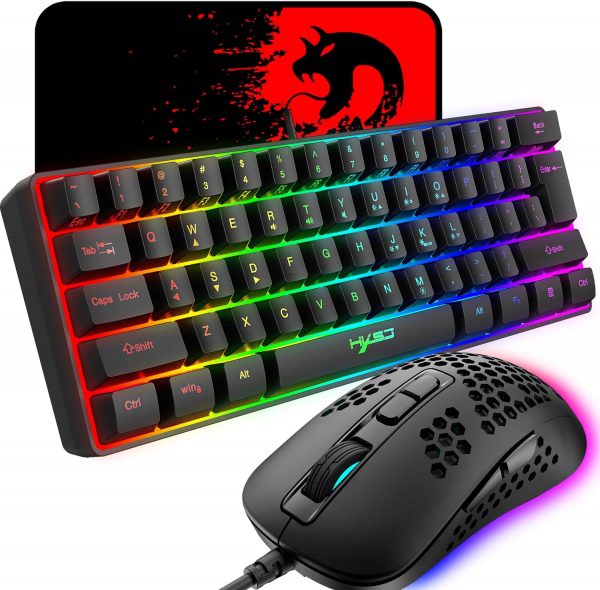 KUIYN V700 60% Wired Gaming Keyboard and Mouse Combo, Mini 6... - Image 2