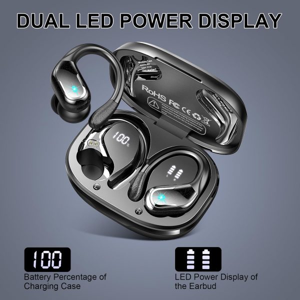 Rulefiss Wireless Earbuds, 75H Bluetooth 5.4 Headphones Spor... - Image 8